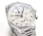 Portuguese Chrono IW3716 RSF 1:1 Best Edition White Dial YG Markers on SS Bracelet A7750 - Image 4