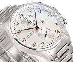 Portuguese Chrono IW3716 RSF 1:1 Best Edition White Dial YG Markers on SS Bracelet A7750 - Image 5