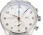 Portuguese Chrono IW3716 RSF 1:1 Best Edition White Dial YG Markers on SS Bracelet A7750 - Image 6
