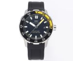 IWC Replica Watches Aquatimer Automatic Black/Yellow Dial Black Rubber Strap RSF A2892 1:1 Fake watches
