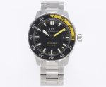 IWC Replica Watches Aquatimer Automatic Black/Yellow Dial Black Rubber Strap RSF A2892 1:1 Fake watches