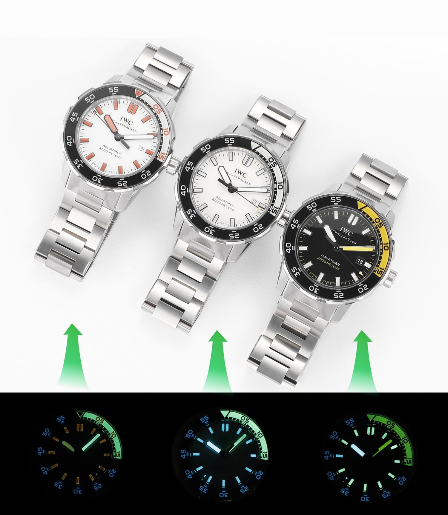 IWC Replica Watches Aquatimer Automatic Black/Yellow Dial Black Rubber Strap RSF A2892 1:1 Fake watches - Image 8