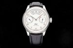 Portuguese Real PR Real Annual Calendar IW503501 ZF 1:1 Best Edition White Dial on Black Leather Strap A52850