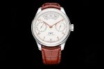 Portuguese Real PR Real Annual Calendar IW5035 ZF 1:1 Best Edition White Dial RG Markers on Brown Leather Strap A52850