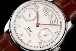 Portuguese Real PR Real Annual Calendar IW5035 ZF 1:1 Best Edition White Dial RG Markers on Brown Leather Strap A52850 - Image 3
