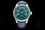 Portugieser  Annual Cal IW503502  ZF 1:1 Best Edition Green Dial on Blue Leather Strap A52850