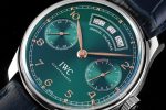 Portugieser  Annual Cal IW503502  ZF 1:1 Best Edition Green Dial on Blue Leather Strap A52850 - Image 3