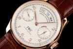 Portuguese Real PR Real Annual Calendar RG IW503504 ZF 1:1 Best Edition White Dial on Brown Leather Strap A52850 - Image 3
