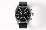 Pilot Chrono 3777 43mm V6 Maker 1:1 Best Edition Black Dial on Black Leather Strap ETA7750