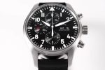 Pilot Chrono 3777 43mm V6 Maker 1:1 Best Edition Black Dial on Black Leather Strap ETA7750 - Image 3