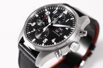 Pilot Chrono 3777 43mm V6 Maker 1:1 Best Edition Black Dial on Black Leather Strap ETA7750 - Image 4