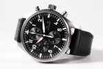 Pilot Chrono 3777 43mm V6 Maker 1:1 Best Edition Black Dial on Black Leather Strap ETA7750 - Image 5