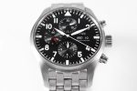 Pilot Chrono 2016 IW377710 ZF 1:1 Best Edition Black Dial on SS Bracelet A7750 V2 - Image 3