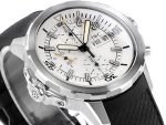 Aquatimer Chrono IW3768 SS NSF 1:1 Best Edition White Dial on Black Rubber Strap A7750 - Image 3