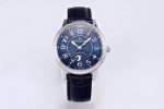 Rendez-Vous Night & Day SS GF 1:1 Best Edition Blue Dial Diamonds Bezel on Blue Leather Strap A898