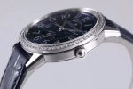 Rendez-Vous Night & Day SS GF 1:1 Best Edition Blue Dial Diamonds Bezel on Blue Leather Strap A898 - Image 5