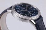 Rendez-Vous Night & Day SS GF 1:1 Best Edition Blue Dial Diamonds Bezel on Blue Leather Strap A898 - Image 6