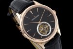 Master Ultra Thin Tourbillon RG Black Dial on Black Leather Strap - Image 3