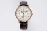 Rendez-Vous Night & Day RG GF 1:1 Best Edition White Dial Diamonds Bezel on Brown Leather Strap A898