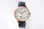 Rendez-Vous Night & Day RG GF 1:1 Best Edition White Dial Diamonds Bezel on Black Leather Strap A898
