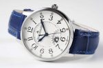 Rendez-Vous Night & Day SS GF 1:1 Best Edition White Dial SS Bezel on Blue Leather Strap A898 - Image 2