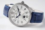Rendez-Vous Night & Day SS GF 1:1 Best Edition White Dial Diamonds Bezel on Blue Leather Strap A898 - Image 2