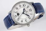 Rendez-Vous Night & Day SS GF 1:1 Best Edition White Dial Diamonds Bezel on Blue Leather Strap A898 - Image 3