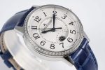 Rendez-Vous Night & Day SS GF 1:1 Best Edition White Dial Diamonds Bezel on Blue Leather Strap A898 - Image 4
