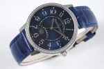 Rendez-Vous Night & Day SS ZF 1:1 Best Edition Blue Textured Dial Diamonds Bezel on Blue Leather Strap A898 - Image 3
