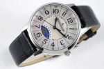 Rendez-Vous Night & Day SS White MOP Dial on Black Leather Strap A898 - Image 3