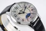 Rendez-Vous Night & Day SS White MOP Dial on Black Leather Strap A898 - Image 4