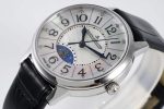 Rendez-Vous Night & Day SS White MOP Dial on Black Leather Strap A898 - Image 5