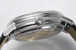 Rendez-Vous Night & Day SS White MOP Dial Diamonds Bezel on Black Leather Strap A898 - Image 6