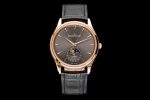 Master Ultra Thin Moon 136255J RG GF 1:1 Best Edition Gray Dial on Black Leather Strap A925 V3