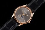 Master Ultra Thin Moon 136255J RG GF 1:1 Best Edition Gray Dial on Black Leather Strap A925 V3 - Image 2