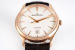 Master Ultra Thin Date 1232510 RG ZF 1:1 Best Edition Eggshell Beige Dial on Brown Leather Strap A899/1 - Image 3