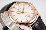 Master Ultra Thin Date 1232510 RG ZF 1:1 Best Edition Eggshell Beige Dial on Brown Leather Strap A899/1 - Image 6