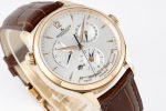 Master Geographic Real PR RG ZF 1:1 Best Edition White Dial on Brown Leather Strap A939 - Image 4