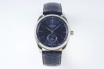 Master Moonphase SS APSF 1:1 Best Edition Blue Stick Dial on Blue Leather Strap AL899