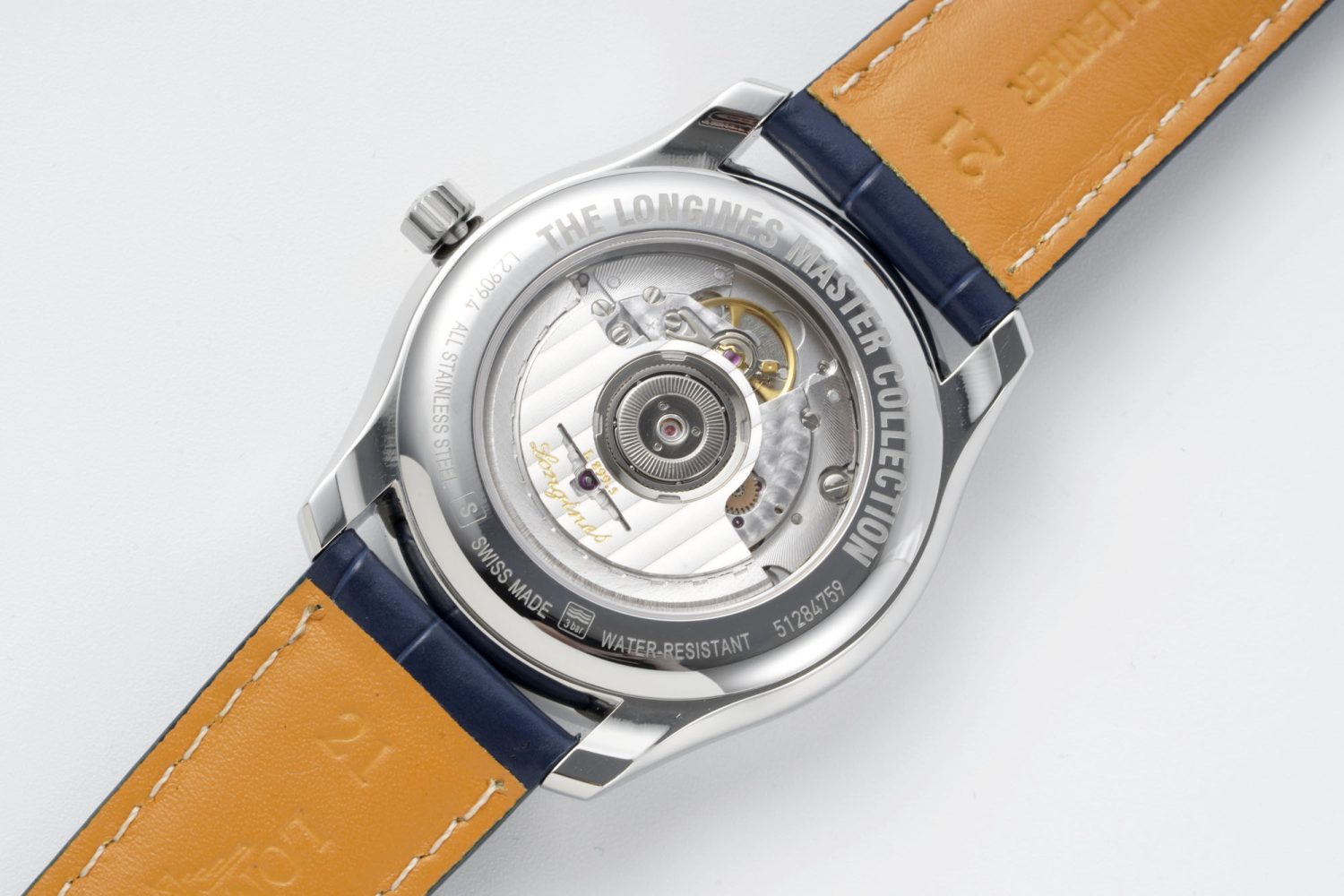 Master Moonphase SS APSF 1:1 Best Edition Blue Stick Dial on Blue Leather Strap AL899 - Image 8