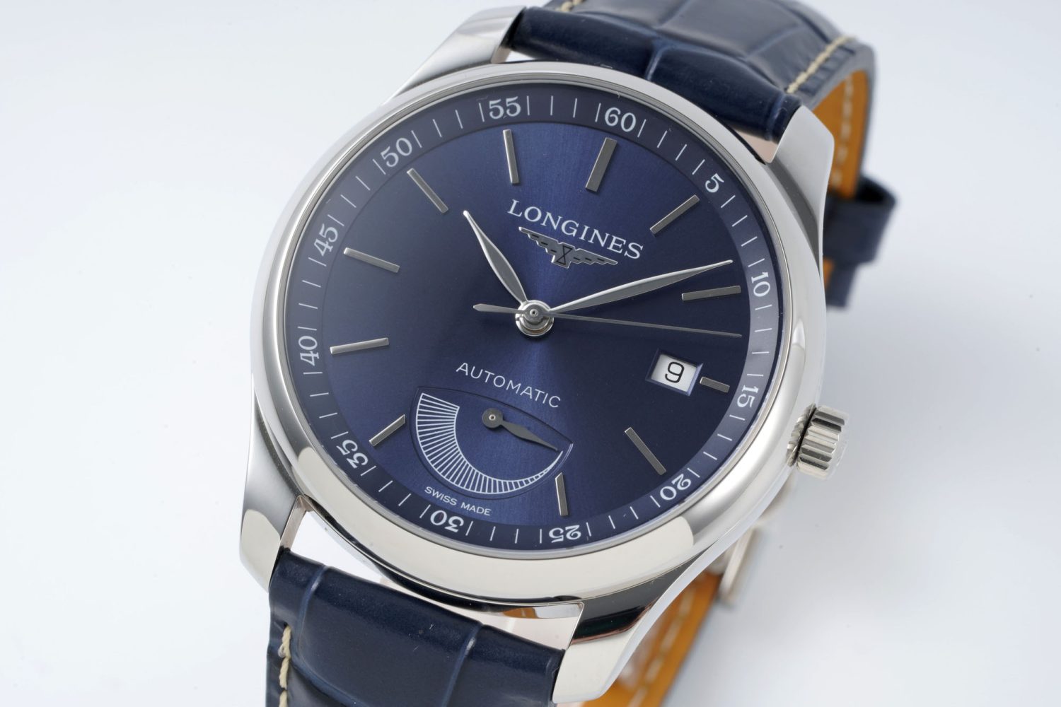 Master Power Reserve SS APSF 1:1 Best Edition Blue Dial on Blue Leather Strap AL602 - Image 3