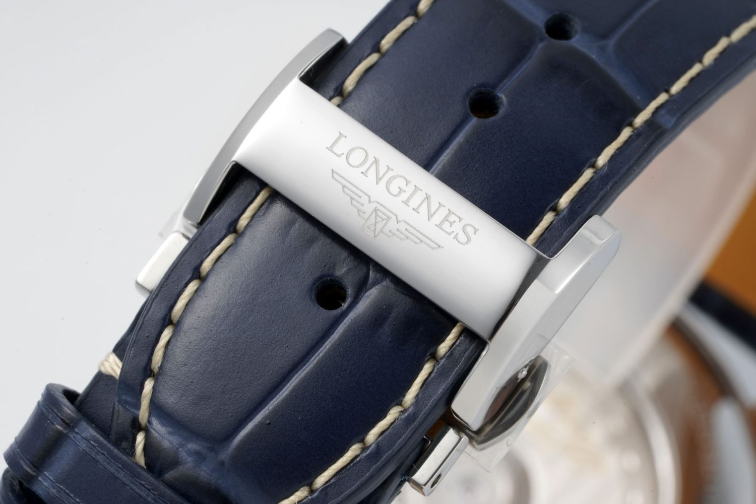 Master Power Reserve SS APSF 1:1 Best Edition Blue Dial on Blue Leather Strap AL602 - Image 9