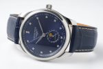Master Moonphase SS APSF 1:1 Best Edition Blue Diamonds Dial on Blue Leather Strap AL899 - Image 5