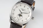 Master Moonphase SS APSF 1:1 Best Edition White Diamonds Dial on Brown Leather Strap AL899 - Image 3