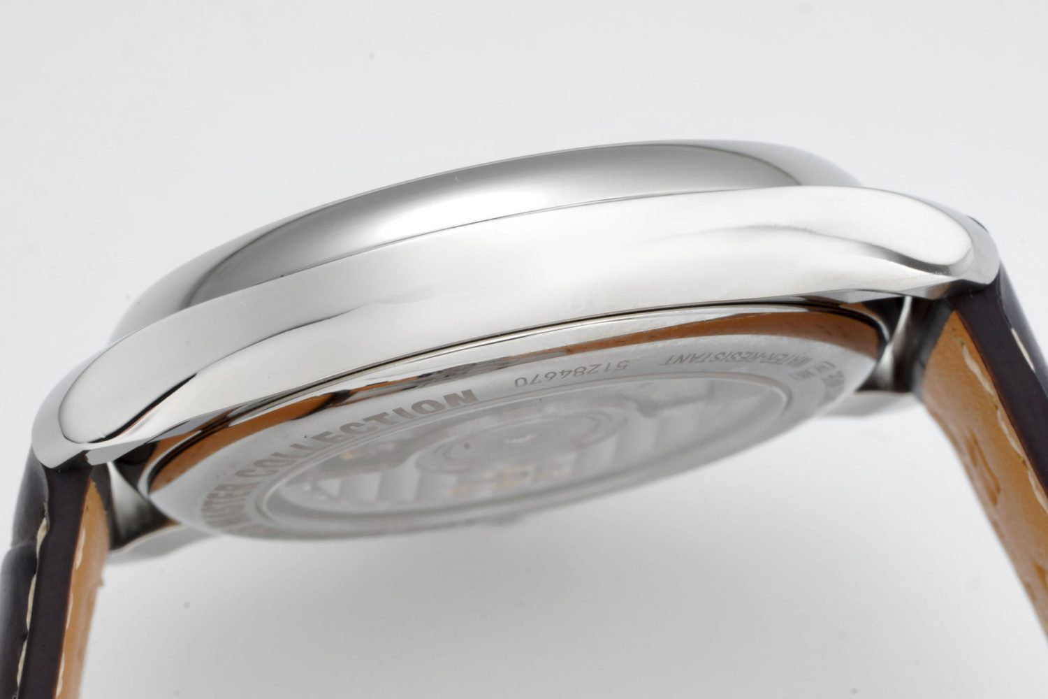 Master Moonphase SS APSF 1:1 Best Edition White Diamonds Dial on Brown Leather Strap AL899 - Image 7