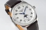 Master Moonphase SS APSF 1:1 Best Edition White Numeral Dial on Brown Leather Strap AL899 - Image 4