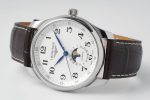 Master Moonphase SS APSF 1:1 Best Edition White Numeral Dial on Brown Leather Strap AL899 - Image 5