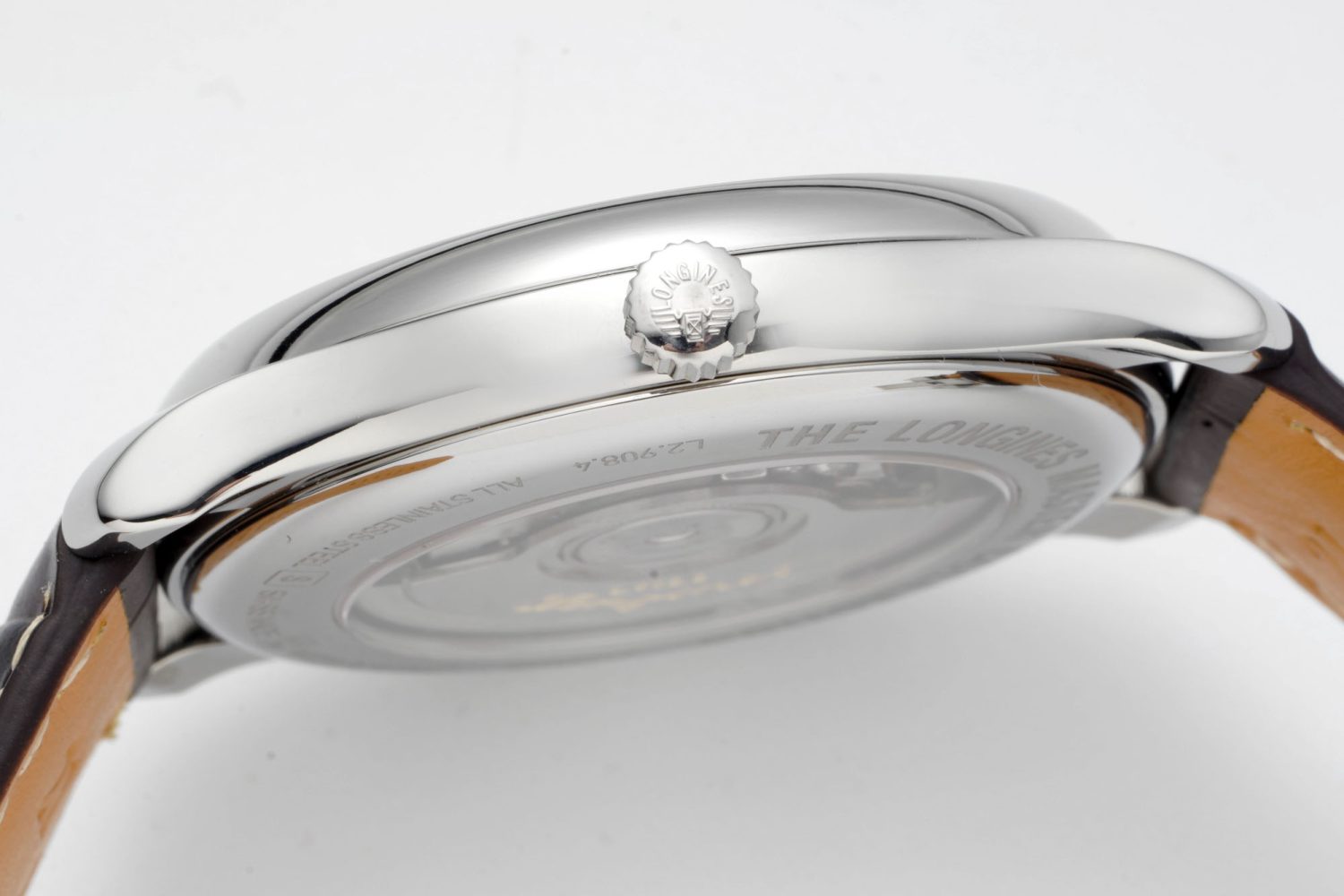Master Moonphase SS APSF 1:1 Best Edition White Numeral Dial on Brown Leather Strap AL899 - Image 6