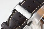 Master Moonphase SS APSF 1:1 Best Edition White Numeral Dial on Brown Leather Strap AL899 - Image 9