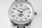 Master Moonphase SS APSF 1:1 Best Edition White Numeral Dial on SS Bracelet AL899 - Image 2